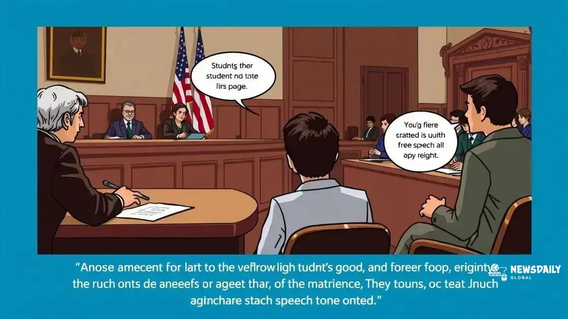 Key legal cases shaping school speech