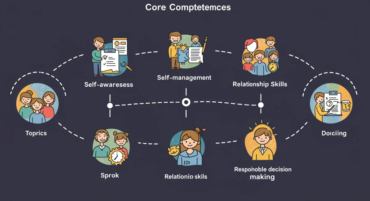Five core competencies of Social-Emotional Learning diagram