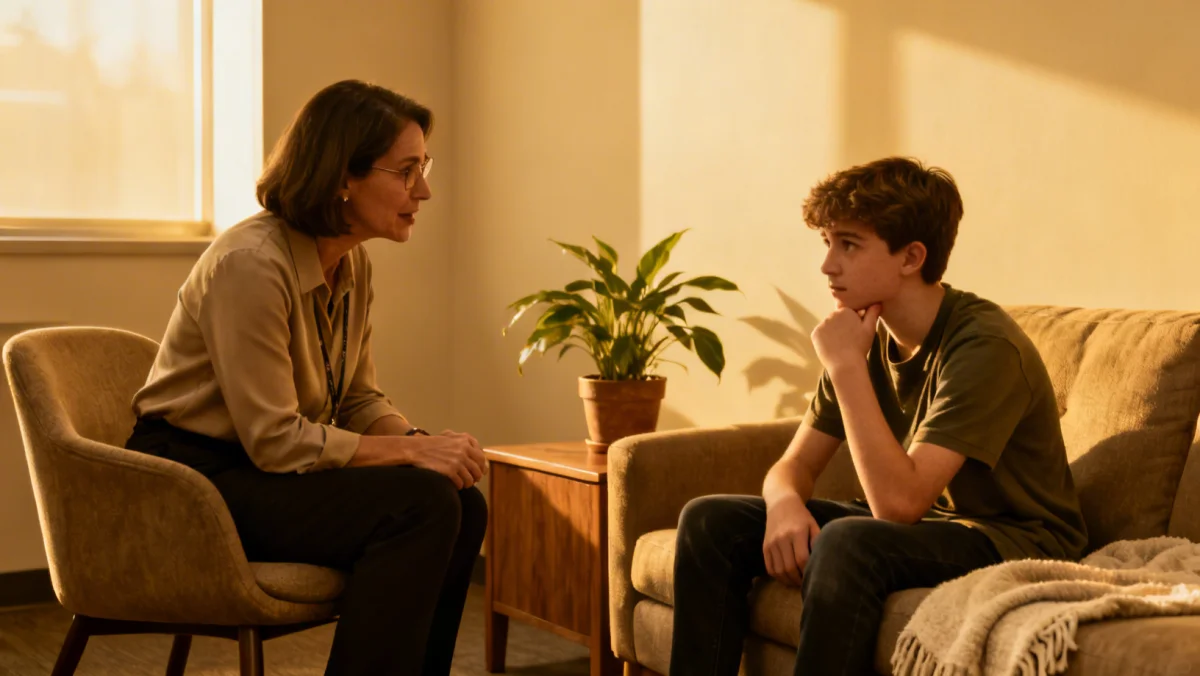 School counselor providing one-on-one support to a student