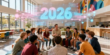 Diverse students in a mental wellness workshop with a facilitator