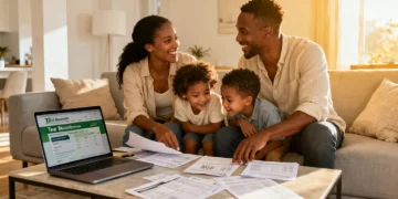 Family reviewing Child Tax Credit 2026 financial documents