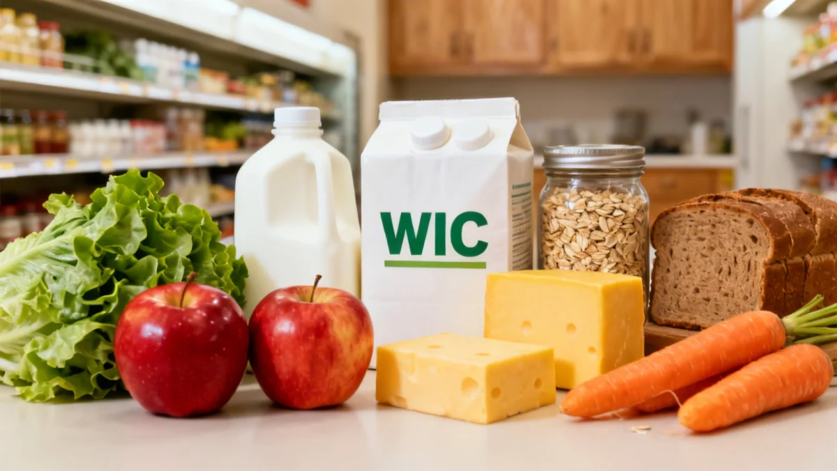 Nutritious food items included in WIC program packages